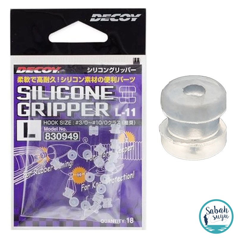 Decoy L-11 Silicone Gripper Püskül Kilidi #L Şeffaf (14 Adet)