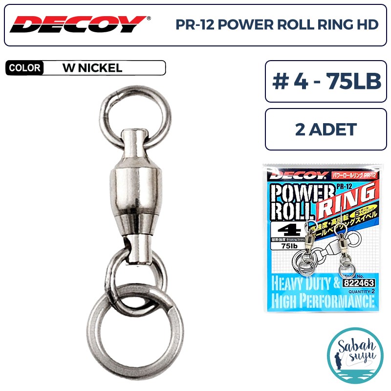 Decoy PR-12 Powerroll Ring Halkalı Fırdöndü #4 75lb (2 Adet)