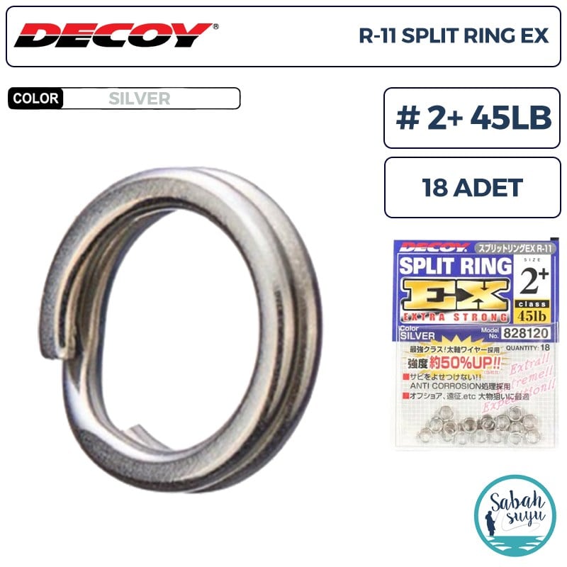 Decoy R-11 Split Ring EX Halka #2+ 45lb (18 Adet)