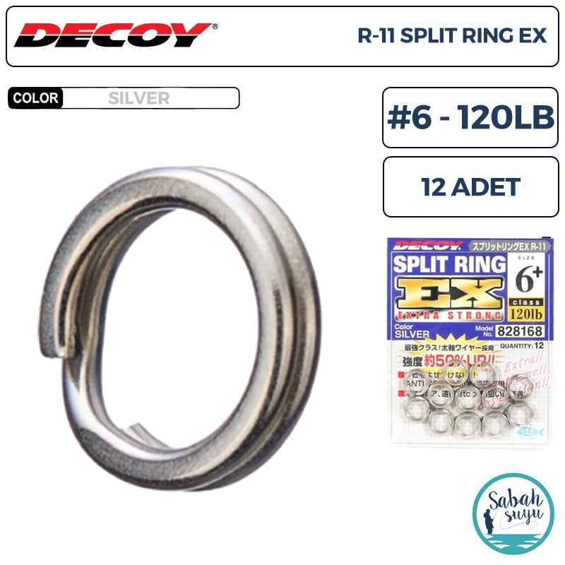 Decoy R-11 Split Ring EX Halka #6+ 120lb (12 Adet)