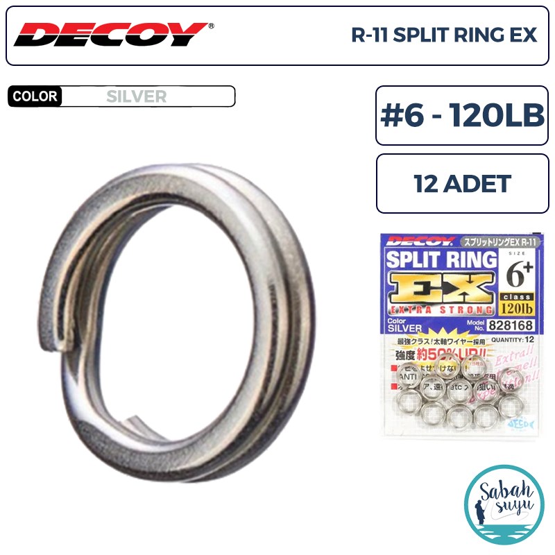 Decoy R-11 Split Ring EX Halka #6+ 120lb (12 Adet)