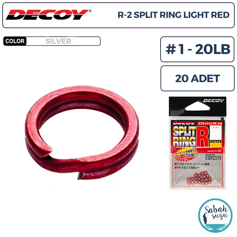 Decoy R-2 Split Ring Halka Light Red #1 20lb (20 Adet)