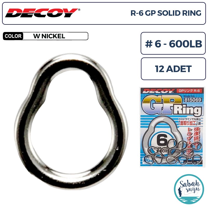 Decoy R-6 GP Solid Ring (Kapalı Halka) #6 600lb (12 Adet)