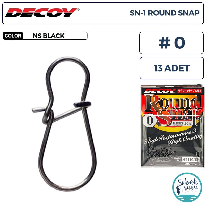 Decoy SN-1 Round Snap Klips BN #0 20lb (13 Adet)