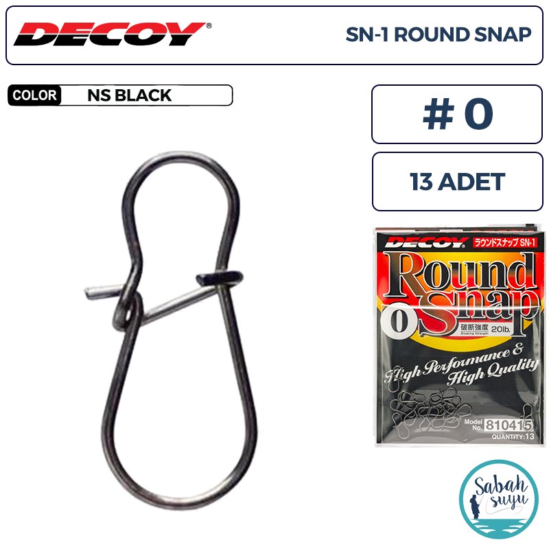 Decoy SN-1 Round Snap Klips BN #0 20lb (13 Adet)