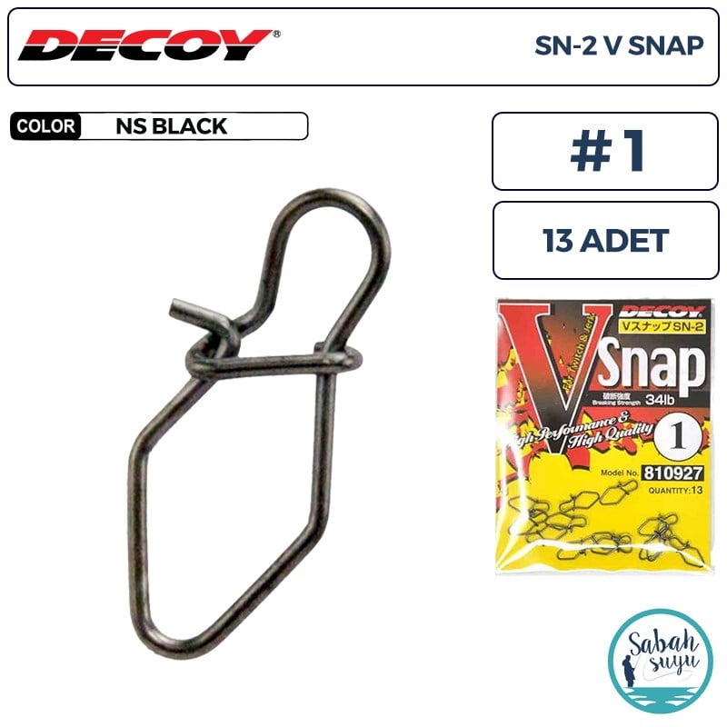 Decoy SN-2 V Snap Klips #1 34lb (13 Adet)