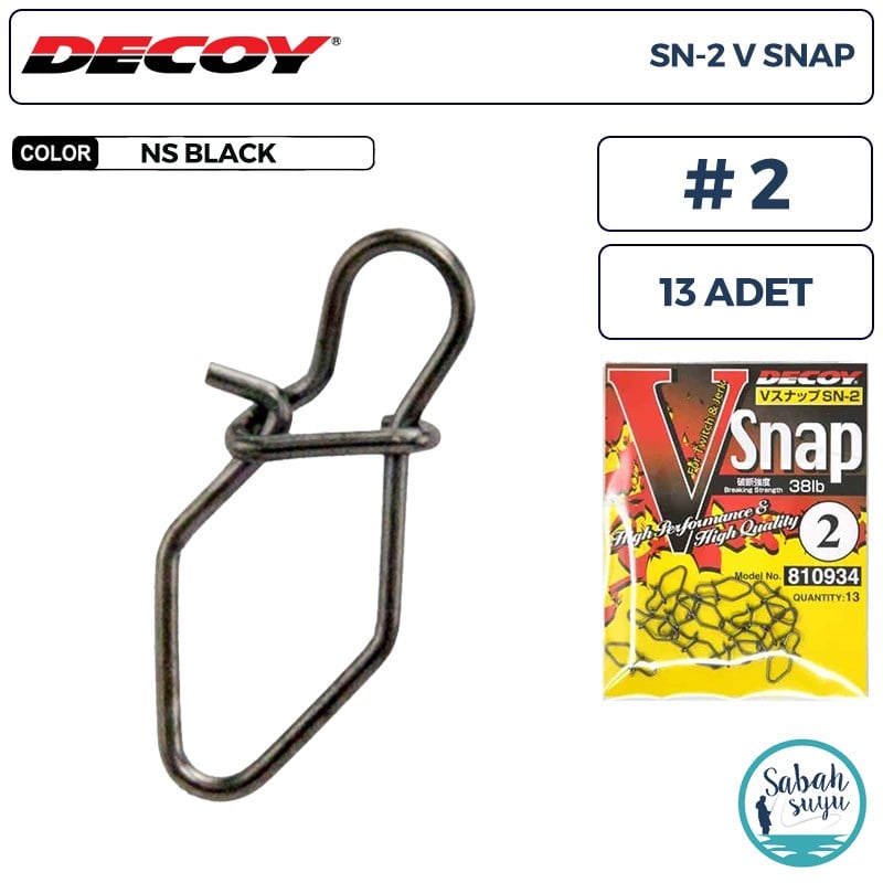 Decoy SN-2 V Snap Klips #2 38lb (13 Adet)