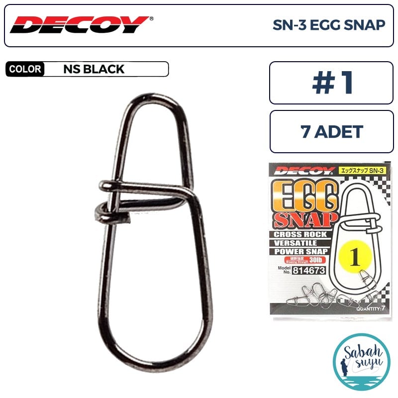 Decoy SN-3 Egg Snap Klips #1 30lb (7 Adet)
