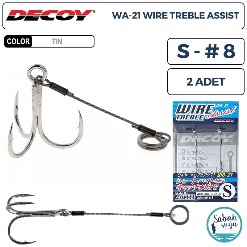 Decoy WA-21 Çelik Telli Üçlü İğne Asist S #8 (2 Adet)