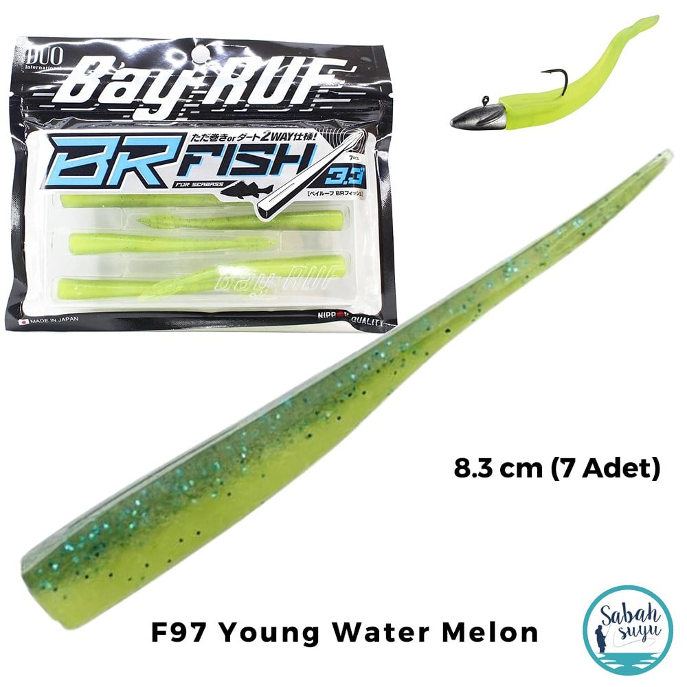 Duo Bay Ruf BR Fish 3.3 Silikon Kuyruk 8.3 cm F097 Young Water Melon (7 Adet)