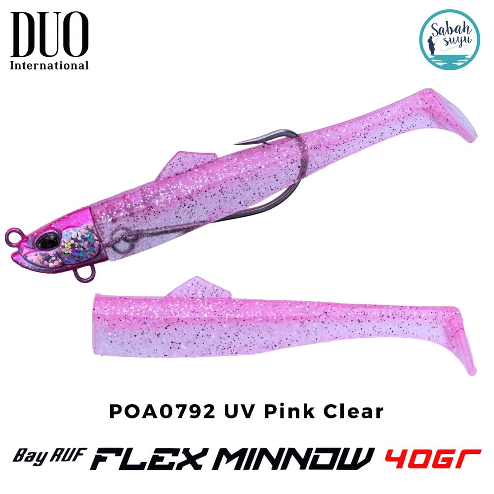 Duo Bay Ruf Flex Minnow ZN 40gr 16.5cm Combo (2+1) POA0792 UV Pink Clear