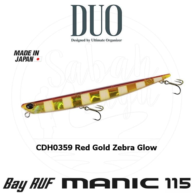 Duo Bay Ruf Manic 115 CDH0359 Red Gold Zebra Glow Sahte Balık