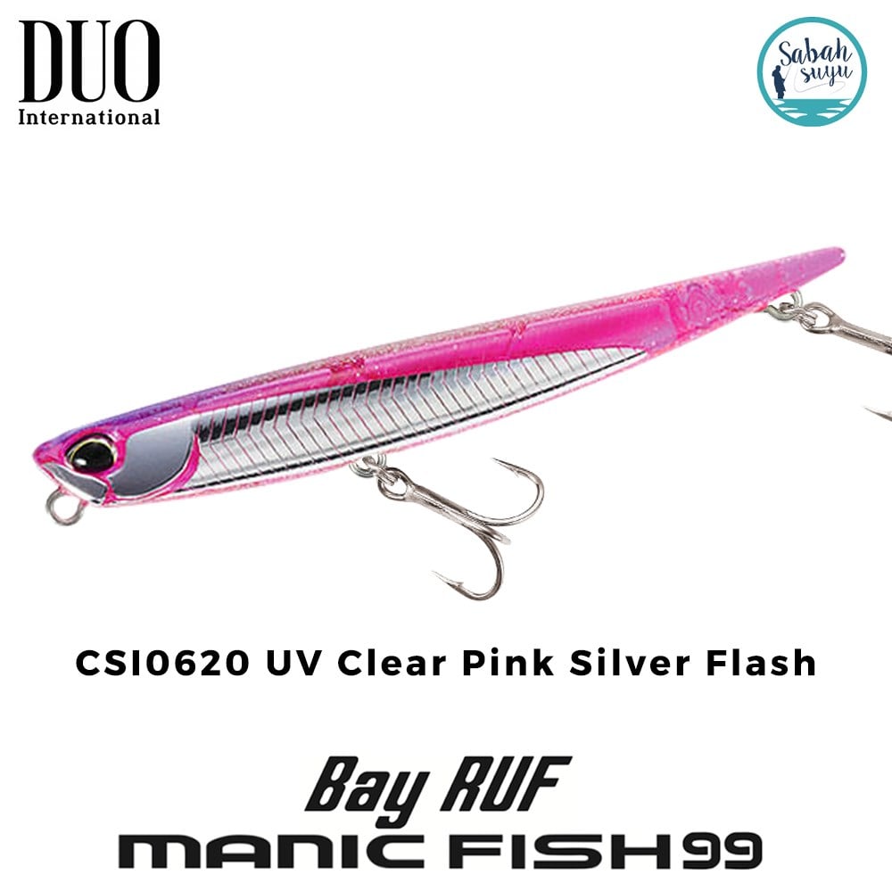 Duo Bay Ruf Manic Fish 99 CSI0620 UV Clear Pink Silver Flash