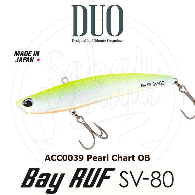 Duo Bay Ruf SV 80 8cm 15gr ACC0039 Pearl Chart OB Vibrasyon Maket Balık