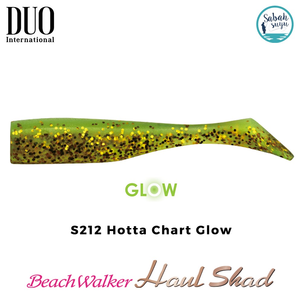 Duo Beach Walker Haul Shad Silikon Kuyruk 9.5 cm S212 Hotta Chart Glow