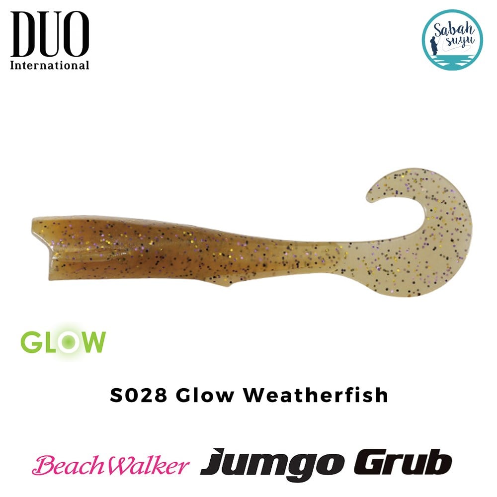 Duo Beach Walker Jumgo Grub Kuyruk 8cm S028 Glow Weatherfish (X5)