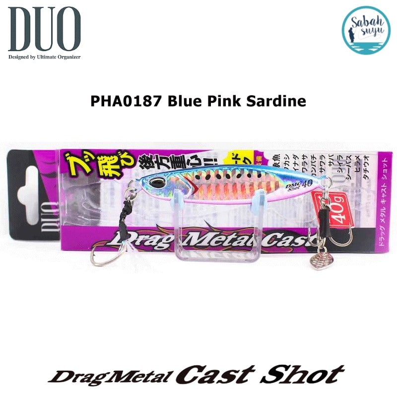 Duo Drag Metal Cast Shot Jig 40gr. PHA0187 Blue Pink Sardine