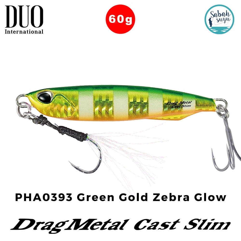 Duo Drag Metal Cast Slim Jig 60gr. PHA0393 Green Gold Zebra Glow