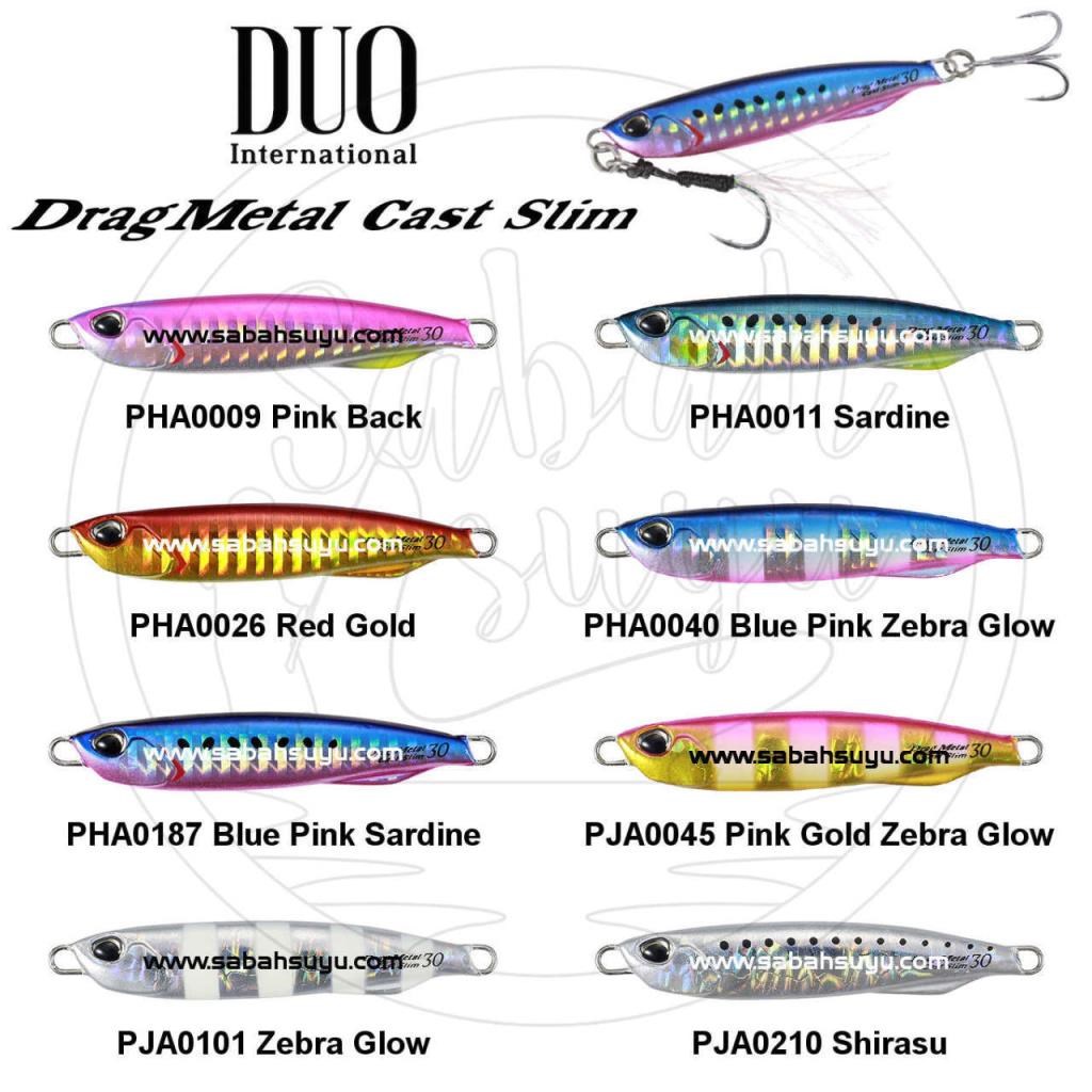 Duo Drag Metal Cast Slim Jig 60gr. PJA0045 Pink Gold Zebra Glow
