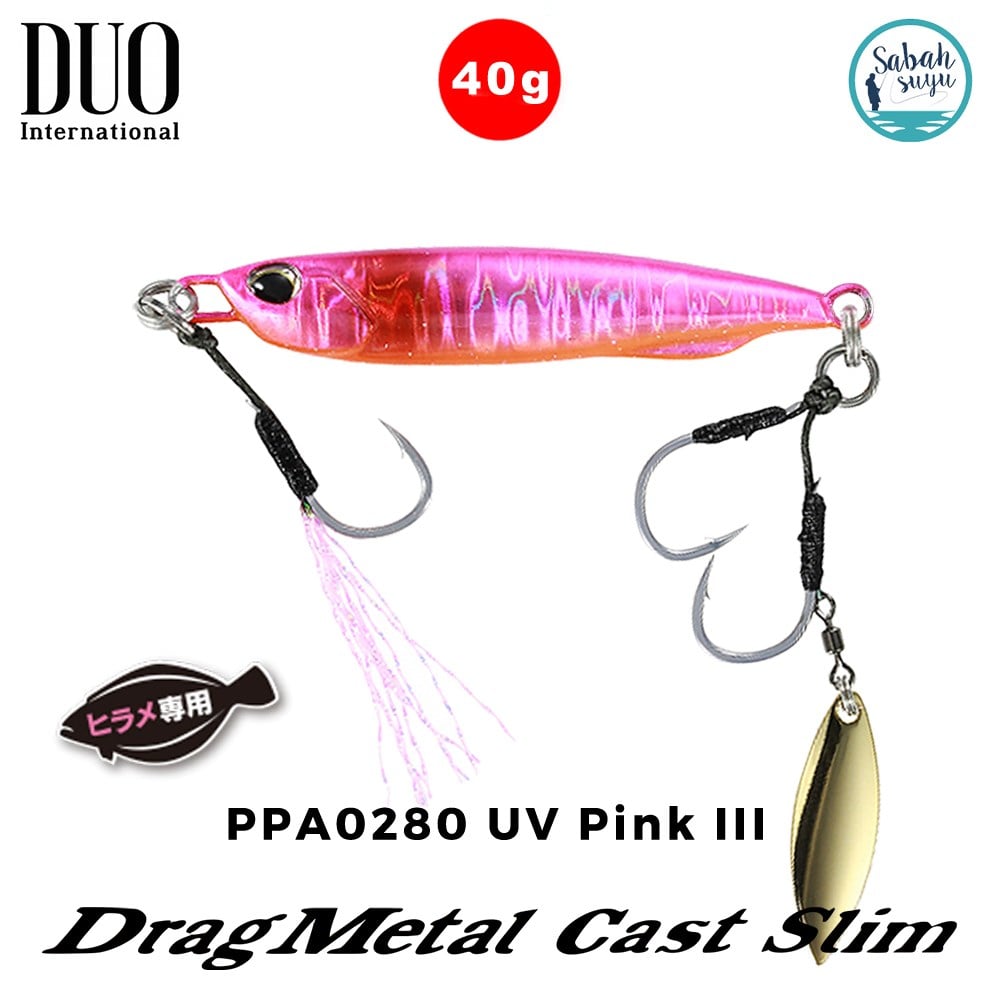 Duo Drag Metal Cast Slim Jig Hirame 40gr PPA0280 UV Pink III