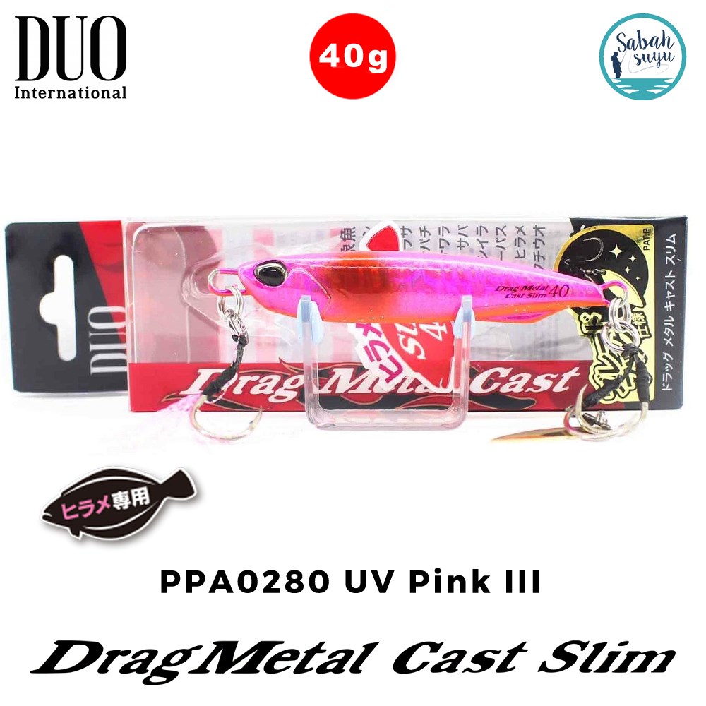 Duo Drag Metal Cast Slim Jig Hirame 40gr PPA0280 UV Pink III