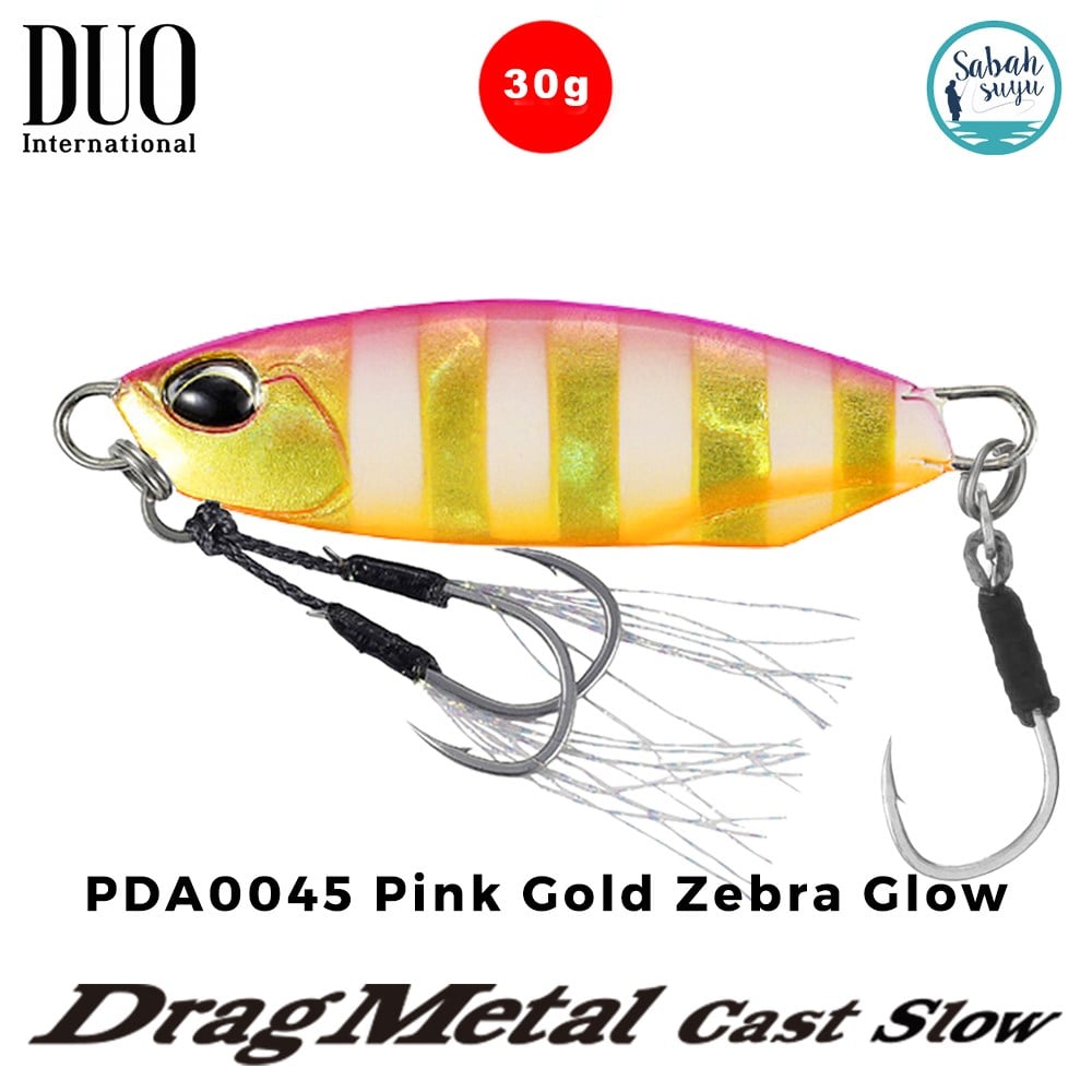 Duo Drag Metal Cast Slow Jig 30gr. PDA0045 Pink Gold Zebra Glow