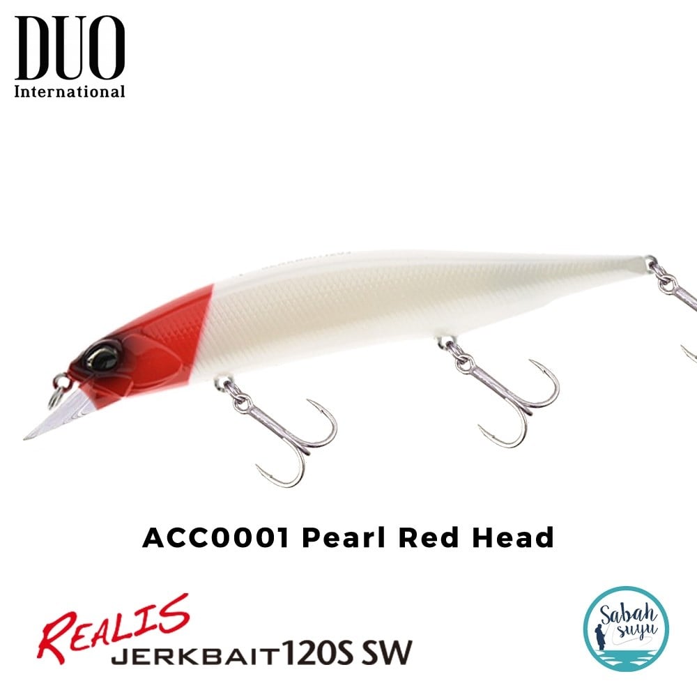 Duo Realis Jerkbait 120S SW ACC0001 Pearl Red Head