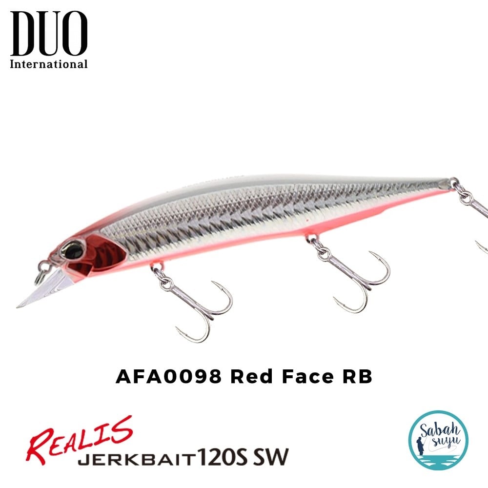 Duo Realis Jerkbait 120S SW AFA0098 Red Face RB