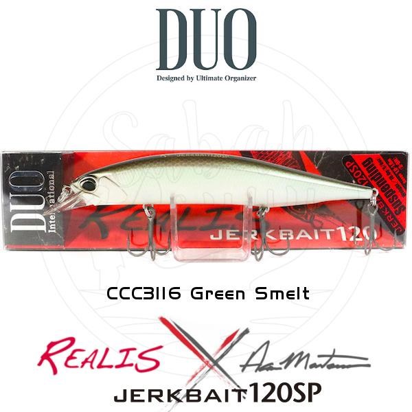 Duo Realis Jerkbait 120SP CCC3116 Green Smelt