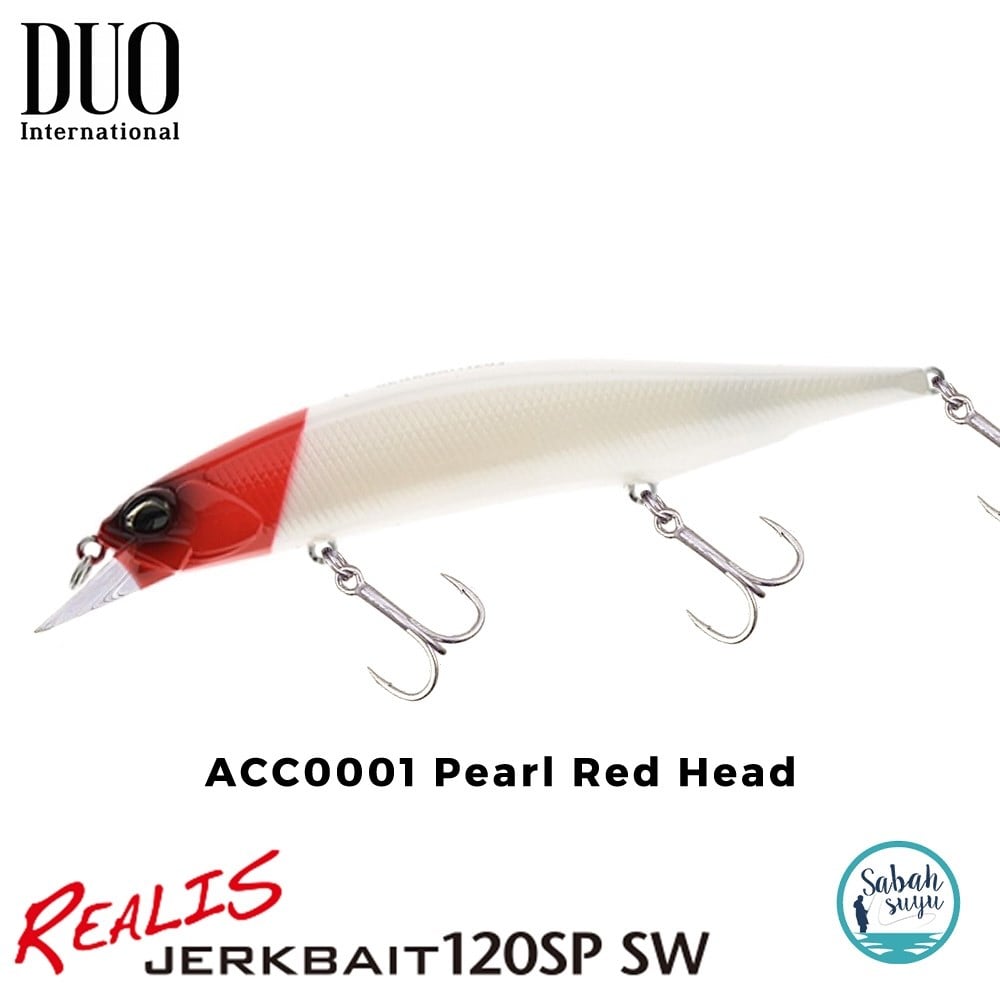 Duo Realis Jerkbait 120SP SW ACC0001 Pearl Red Head
