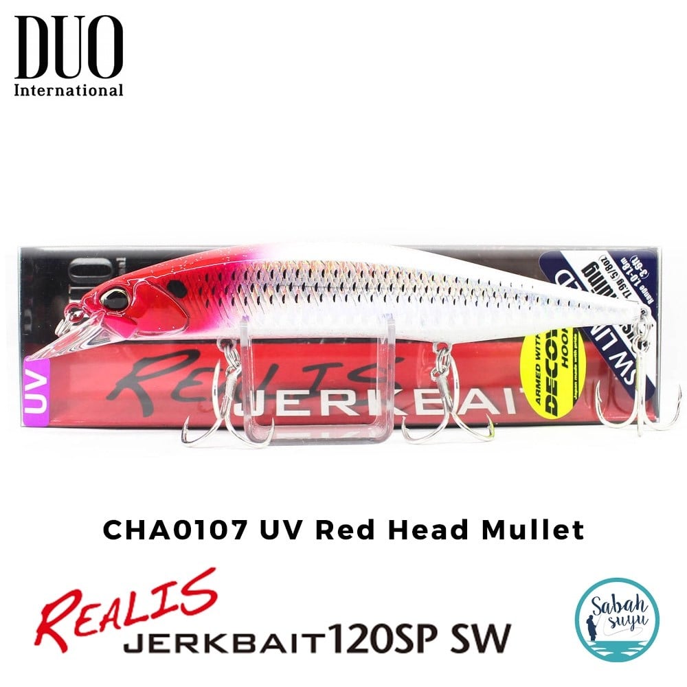 Duo Realis Jerkbait 120SP SW CHA0107 UV Red Head Mullet