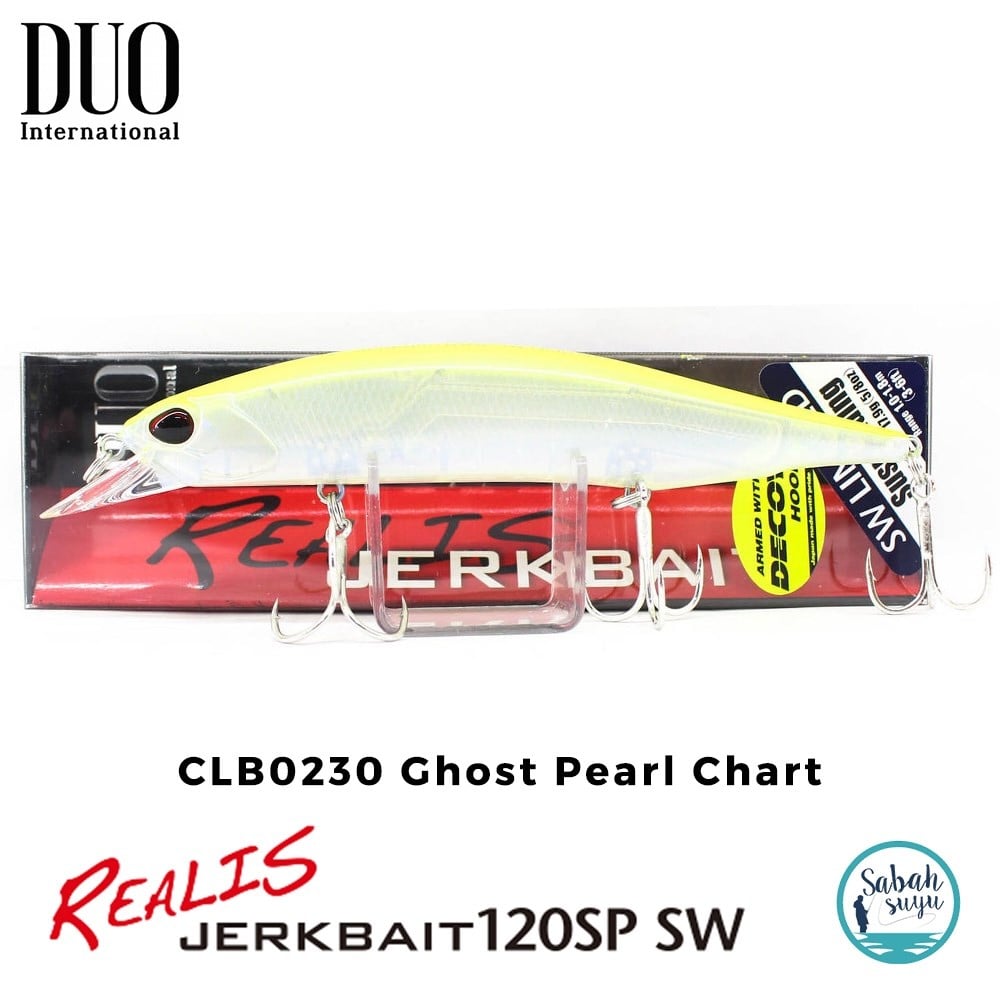 Duo Realis Jerkbait 120SP SW CLB0230 Ghost Pearl Chart