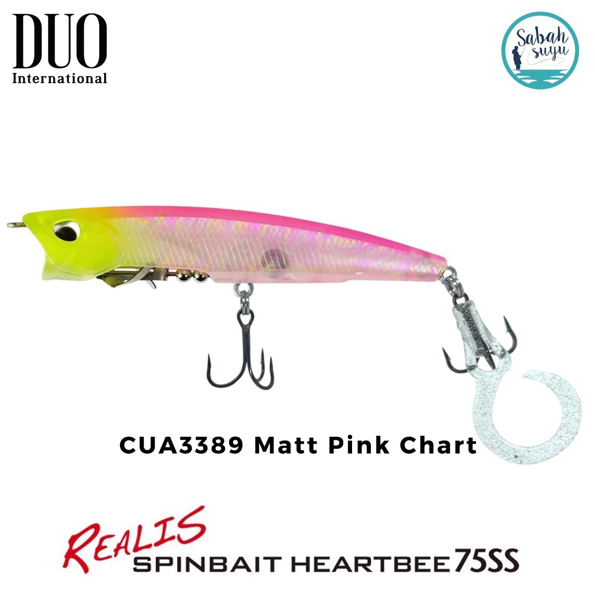 Duo Realis Spinbait Heartbee 75SS CUA3389 Matt Pink Chart