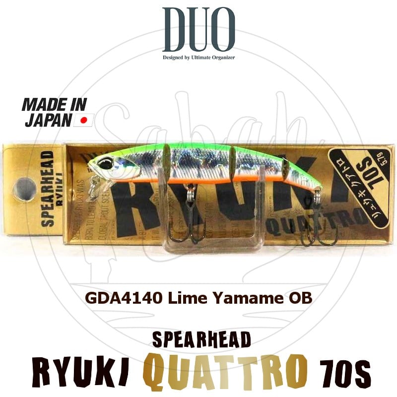 Duo Spearhead Ryuki Quattro 70S GDA4140 Lime Yamame OB