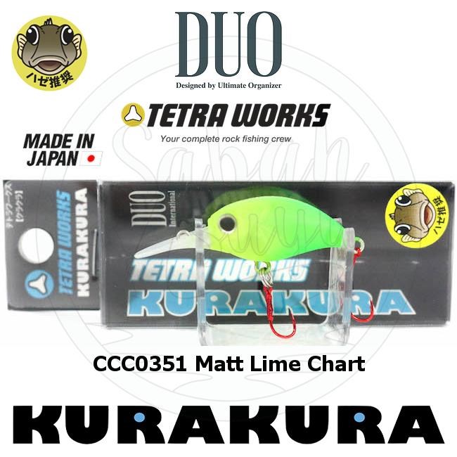Duo Tetra Works KuraKura CCC0351 Matt Lime Chart