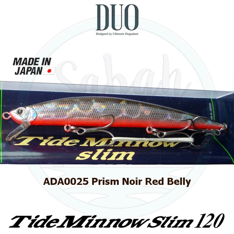 Duo Tide Minnow Slim 120 ADA0025 Prism Noir Red Belly
