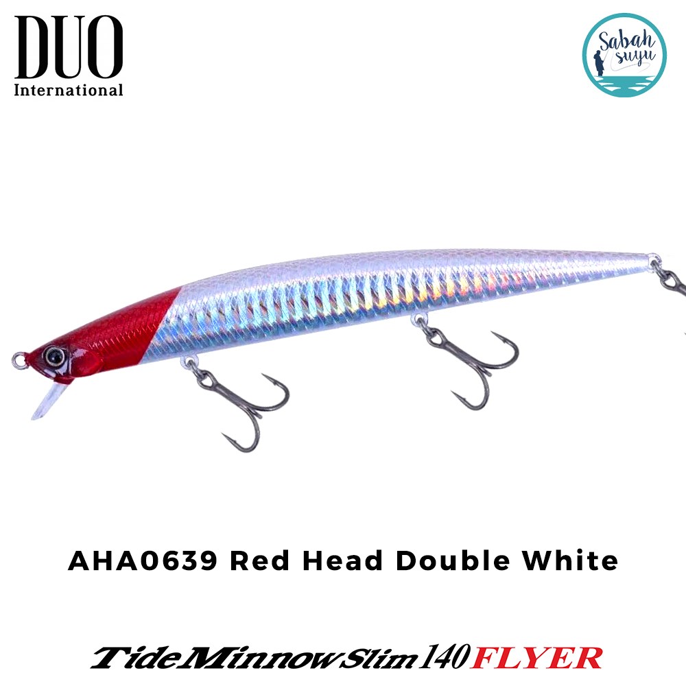 Duo Tide Minnow Slim 140 FLYER AHA0639 Red Head Double White