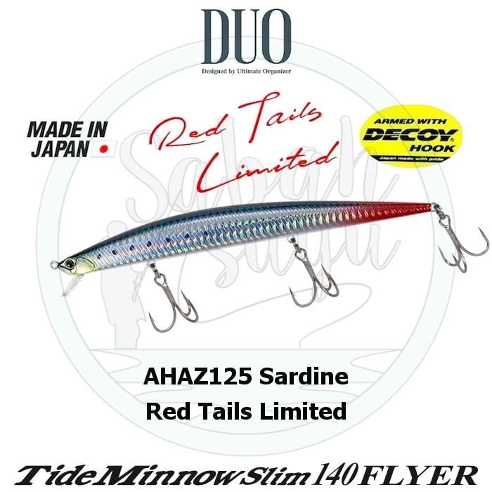 Duo Tide Minnow Slim 140 FLYER AHAZ125 Sardine Red Tail Limited Sahte Balık