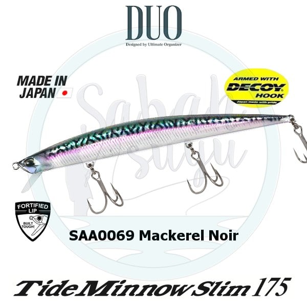 Duo Tide Minnow Slim 175 SAA0069 Mackerel Noir