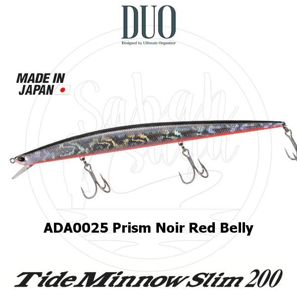 Duo Tide Minnow Slim 200 ADA0025 Prism Noir Red Belly