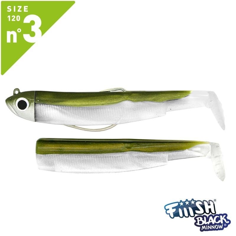 Fiiish Black Minnow BM120/3 BM191 Combo Offshore 12cm 25gr Khaki