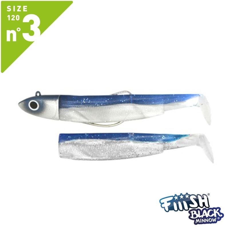 Fiiish Black Minnow BM120/3 BM192 Combo Offshore 12cm 25gr Bleu