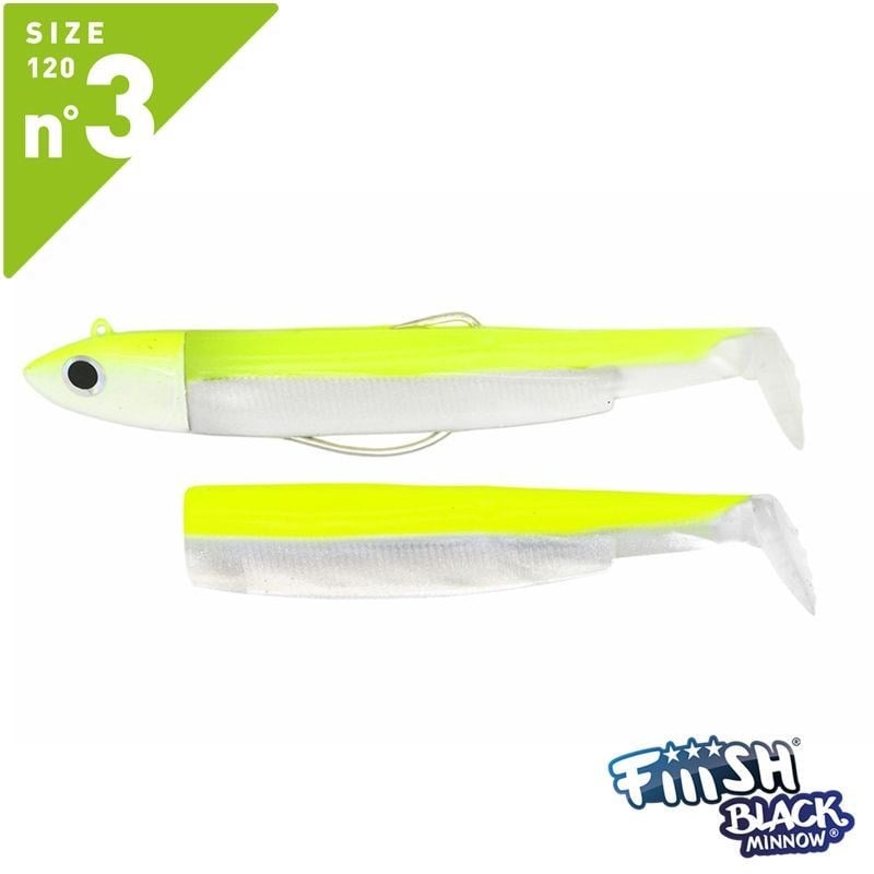 Fiiish Black Minnow BM120/3 BM193 Combo Offshore 12cm 25gr Jaune