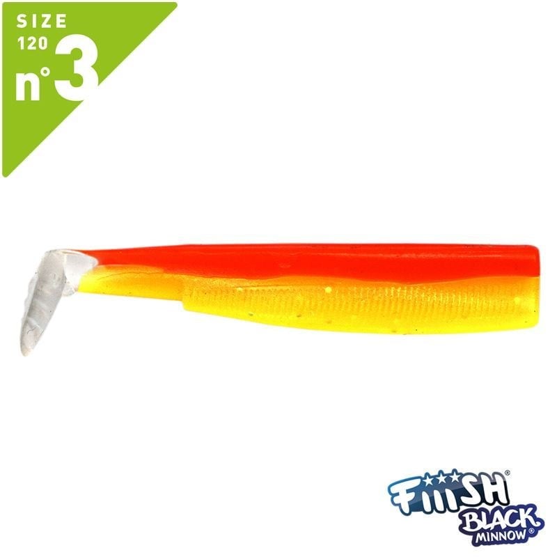 Fiiish Black Minnow BM120/3 BM196 3 X Corps (Gövde) 12cm Jaune Orange
