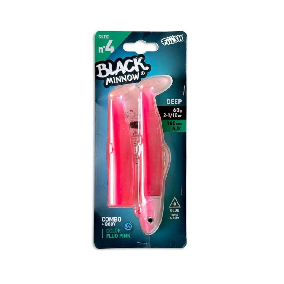 Fiiish Black Minnow BM140/4 BM3120 Combo Deep 14cm 60gr Fluo Pink