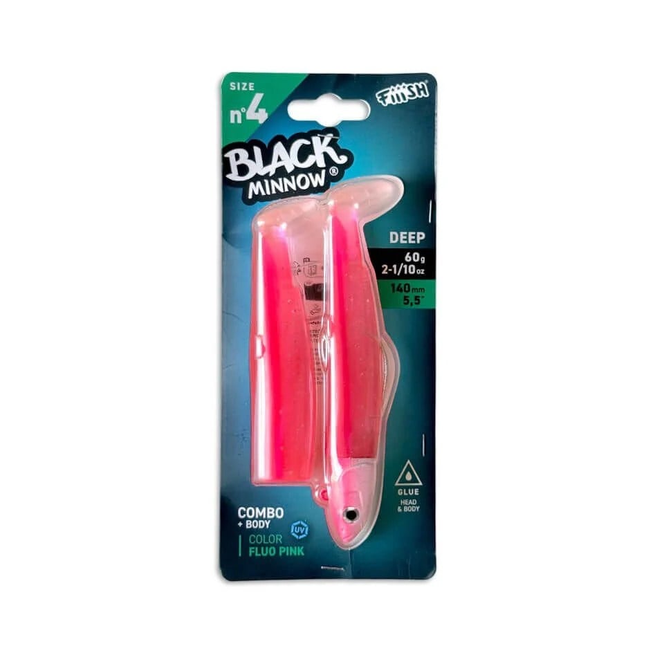 Fiiish Black Minnow BM140/4 BM3120 Combo Deep 14cm 60gr Fluo Pink
