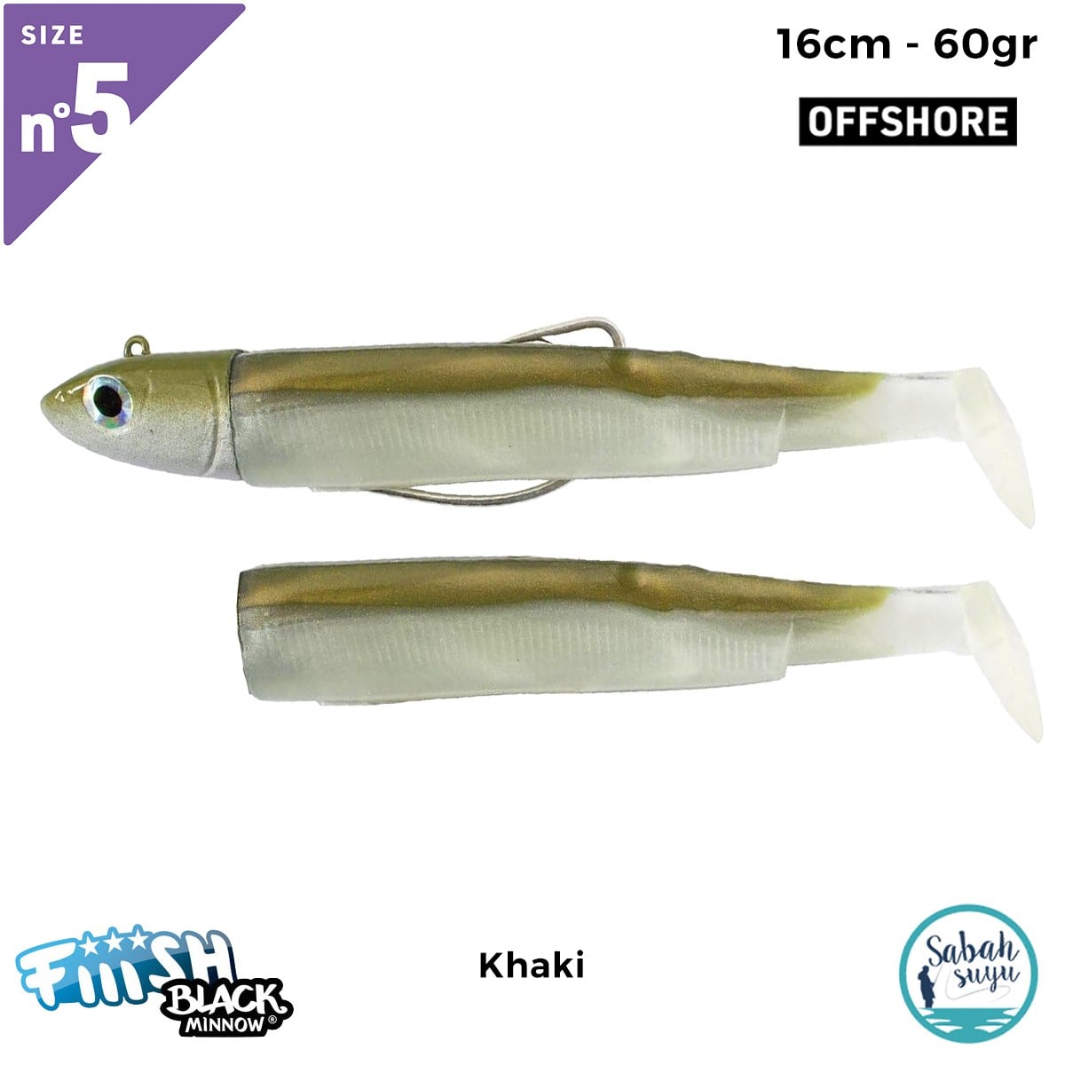 Fiiish Black Minnow BM160/5 BM204 Combo Offshore 16cm 60gr Khaki