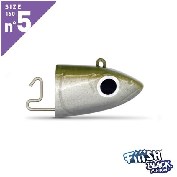 Fiiish Black Minnow BM160/5 BM624 Jig Head Deep 120gr Khaki