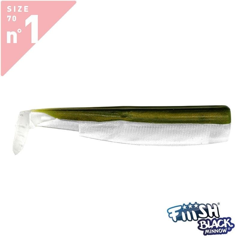 Fiiish Black Minnow BM70/1 BM037 4 X Corps (Gövde) 7cm Khaki