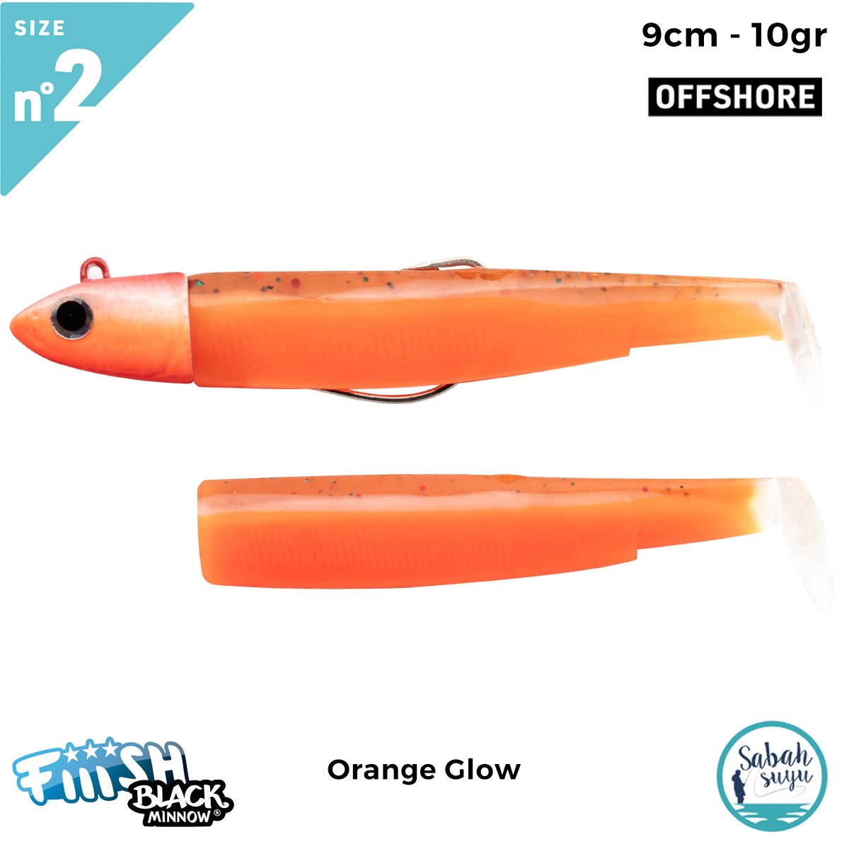 Fiiish Black Minnow BM90/2 BM3175 Combo Offshore 9cm 10gr Orange Glow
